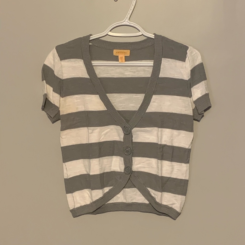 2 for $15!! Stripped Short Sleeve Cardigan